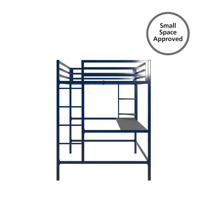 Novogratz Maxwell Metal Loft Bed with BuiltinDesk by Novogratz & Reviews Wayfair